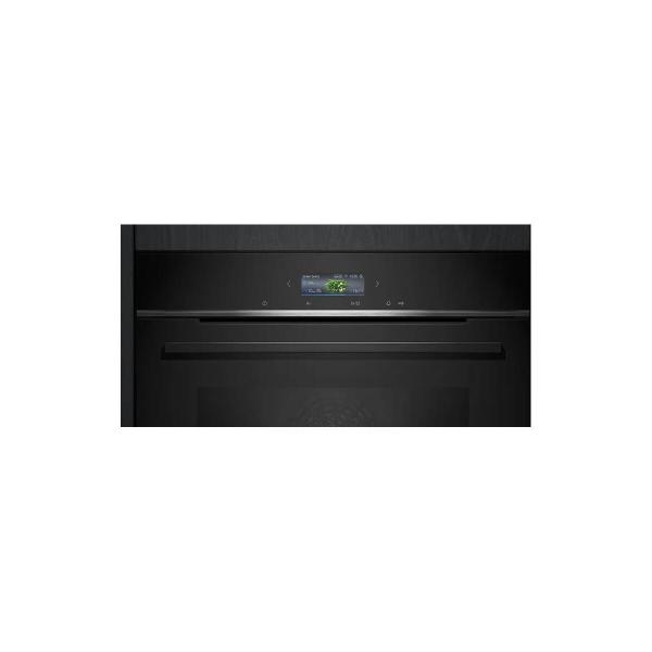 Siemens CB774G1B1 iQ700 A+ Einbaukompaktbackofen, 59,4 cm breit, 47 L, Kindersicherung, TFT Touchdisplay, Home Connect, schwarz