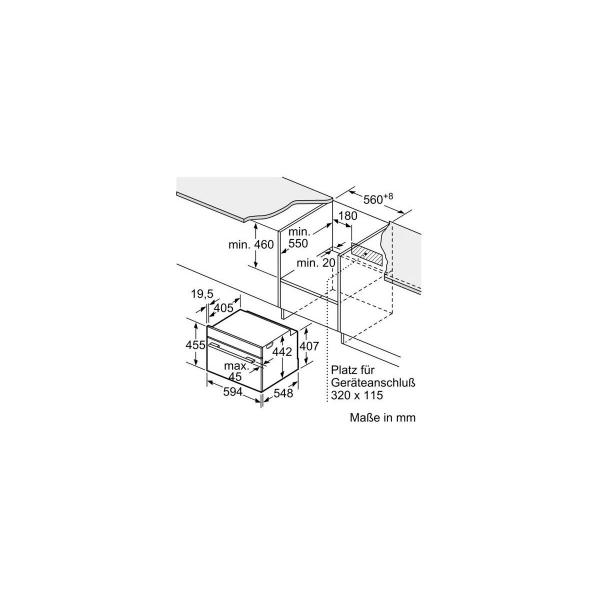 Siemens CB774G1B1 iQ700 A+ Einbaukompaktbackofen, 59,4 cm breit, 47 L, Kindersicherung, TFT Touchdisplay, Home Connect, schwarz