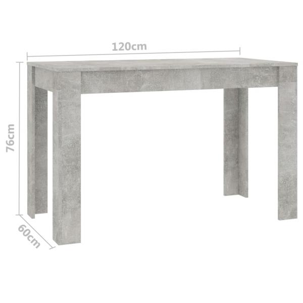 Esstisch Betongrau 120x60x76 cm Holzwerkstoff