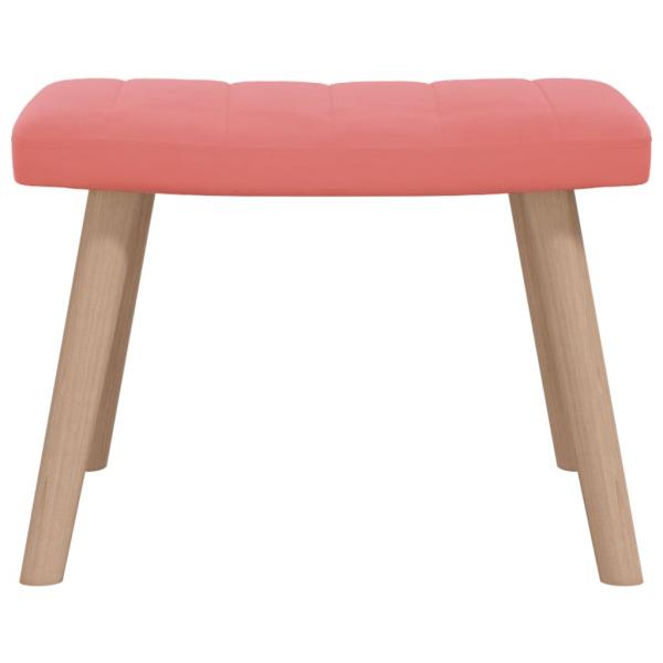 Relaxsessel mit Hocker Rosa Samt