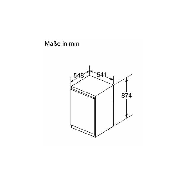 Siemens KI22LNSE0 iQ100 Einbaukühlschrank mit Gefrierfach, Nischenhöhe: 88 cm, 119 L, Schleppscharnier, Super Cooling, extrem leise, Home Connect, weiß