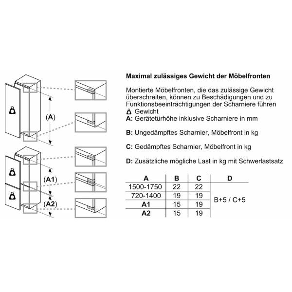 Siemens KI32LVFE0 iQ300 Einbaukühlschrank mit Gefrierfach, Nischenhöhe 102,5 cm, 147 L, Flachscharnier, Super Cooling, extrem leise, weiß