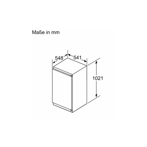 Siemens KI32LNSE0 iQ100 Einbaukühlschrank mit Gefrierfach, Nischenhöhe 102,5 cm, 147 L, Schleppscharnier, Super Cooling, extrem leise, Home Connect, weiß