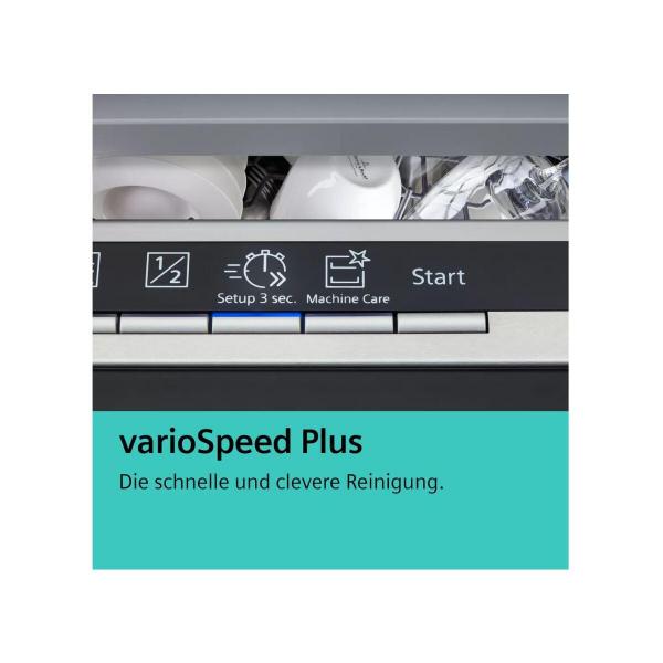 Siemens SX65EX07CE iQ500 Vollintegrierter XXL Geschirrspüler, 60 cm breit, 14 Maßgedecke, aquaStop, timeLight, varioSpeed Plus, HomeConnect