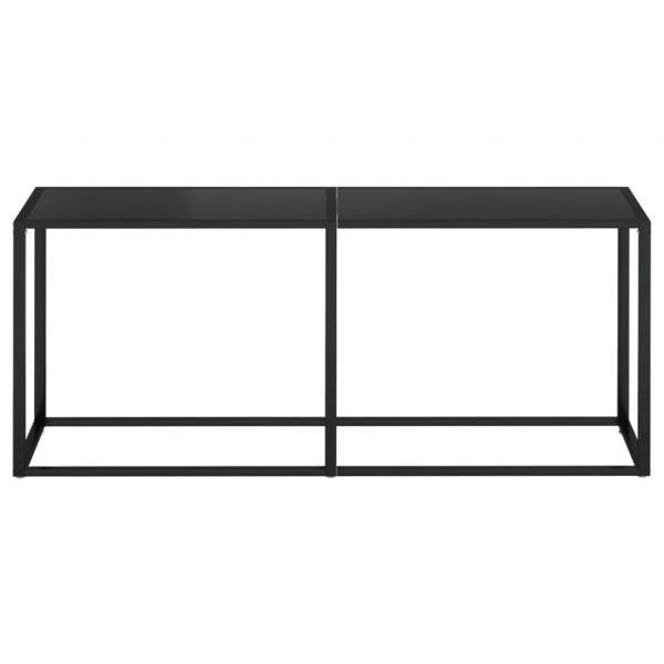 Konsolentisch Schwarz 180x35x75,5 cm Hartglas