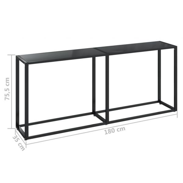 Konsolentisch Schwarz 180x35x75,5 cm Hartglas