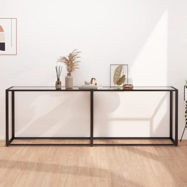 ARDEBO.de - Konsolentisch Transparent 220x35x75,5 cm Hartglas