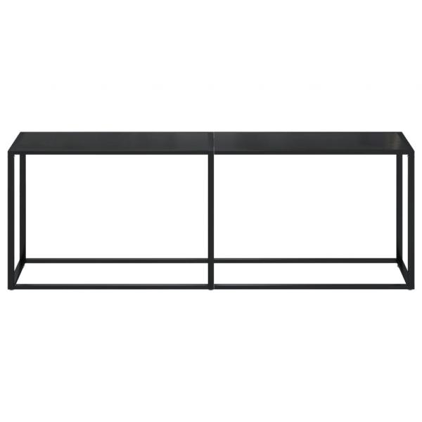 Konsolentisch Schwarz 220x35x75,5 cm Hartglas