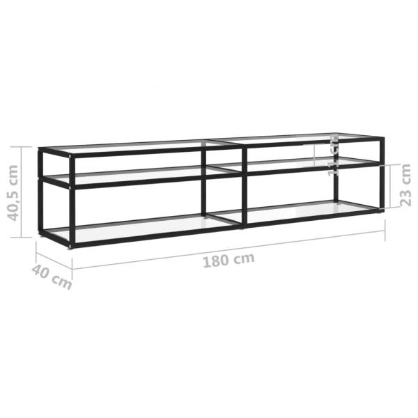 TV-Schrank Transparent 180x40x40,5 cm Hartglas