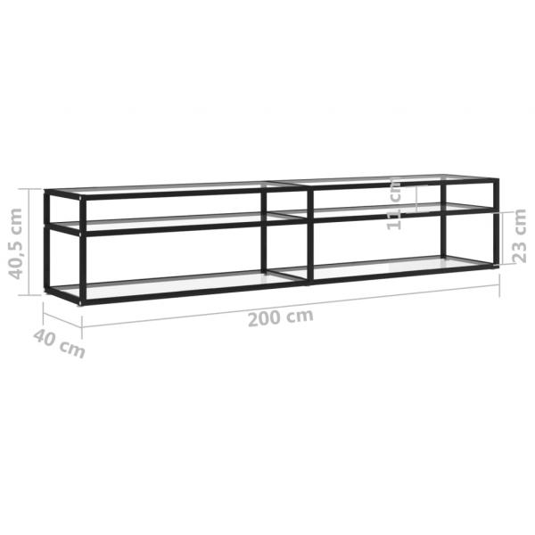 TV-Schrank Transparent 200x40x40,5 cm Hartglas