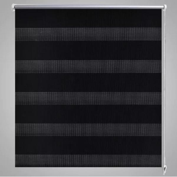 Doppelrollo Seitenzug 80 x 150 cm schwarz