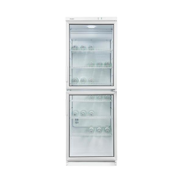 ARDEBO.de Exquisit GKS350-2-GT-280D Glastür-Kühlschrank, 60 cm breit, 320l, weiß