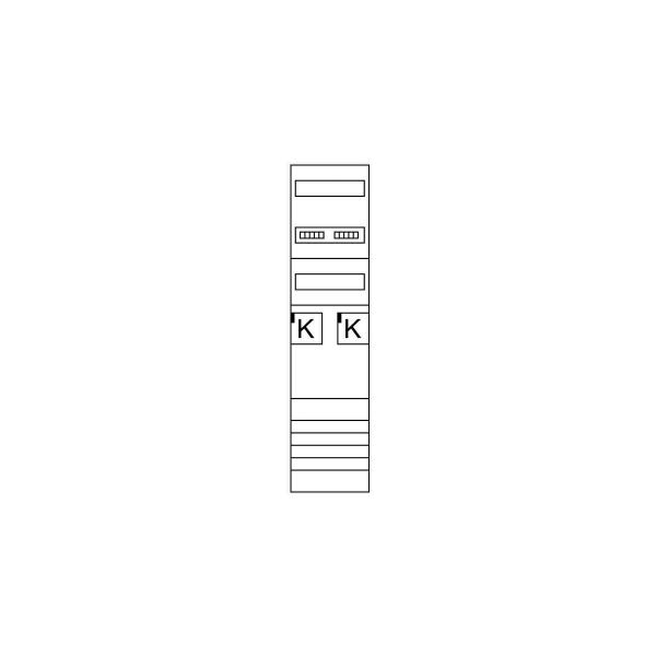 Hager ZH3EZ12PN Komplettfeld univers Z, 2 ZP, BKE-I, OKK, 1050mm, 1-feldig, PV-Übersch./Kaskade