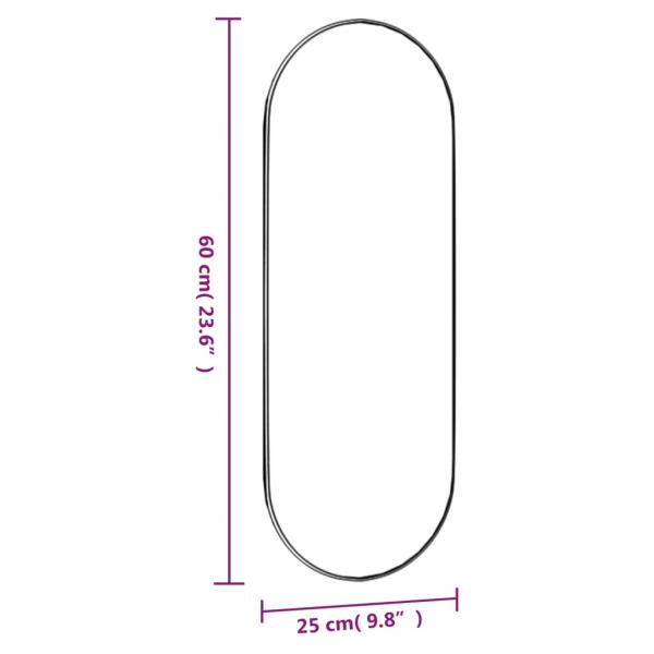 Wandspiegel 25x60 cm Glas Oval