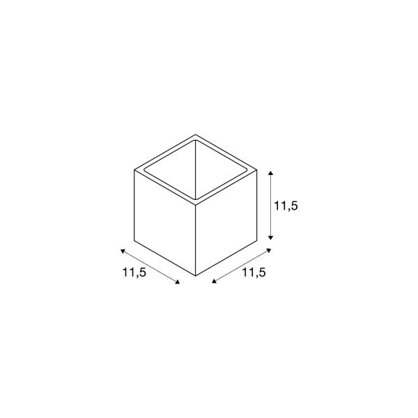 SLV PLASTRA Wandleuchte, QT14, eckig, Cube, weißer Gips, max. 42 W (148018)