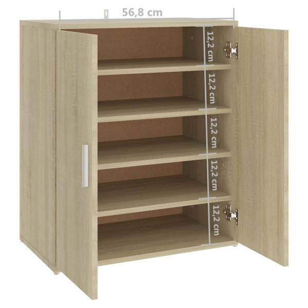 Schuhschrank Sonoma-Eiche 60x35x70 cm Holzwerkstoff