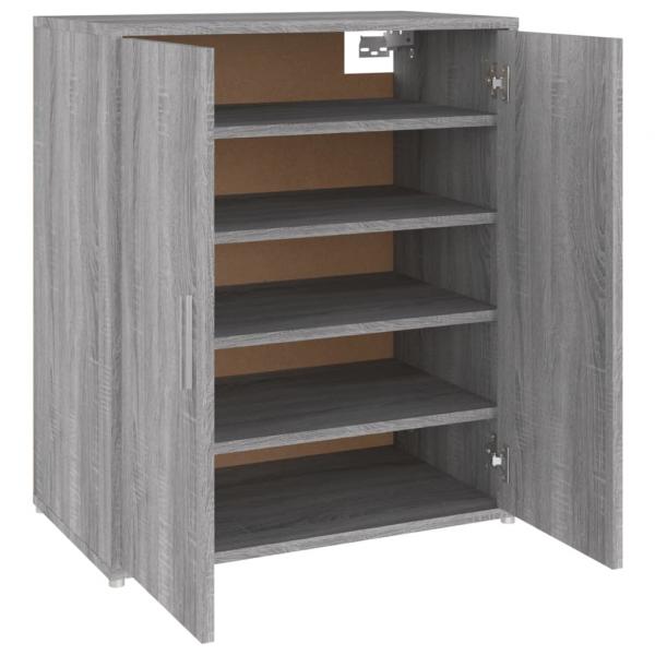 Schuhschrank Grau Sonoma 60x35x70 cm Holzwerkstoff