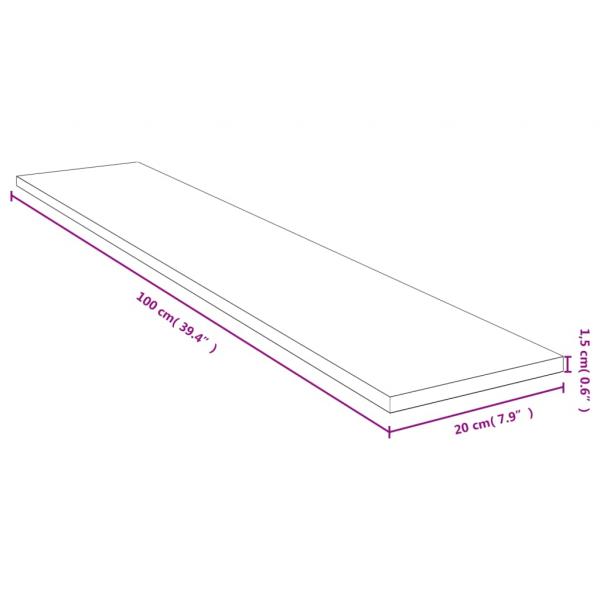 Wandregal 100x20x1,5 cm Bambus