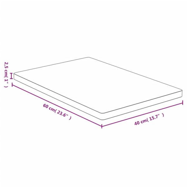 Tischplatte 40x60x2,5 cm Bambus