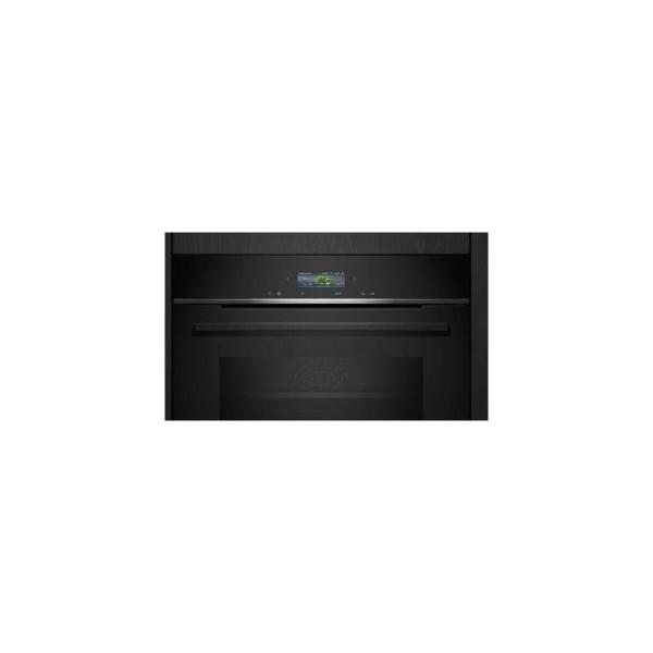 Siemens CM724G1B1 iQ700 Einbaukompaktbackofen mit Mikrowellenfunktion, 59,4 cm breit, 900 W, 45 L, Home Connect, Grillfunktion, schwarz