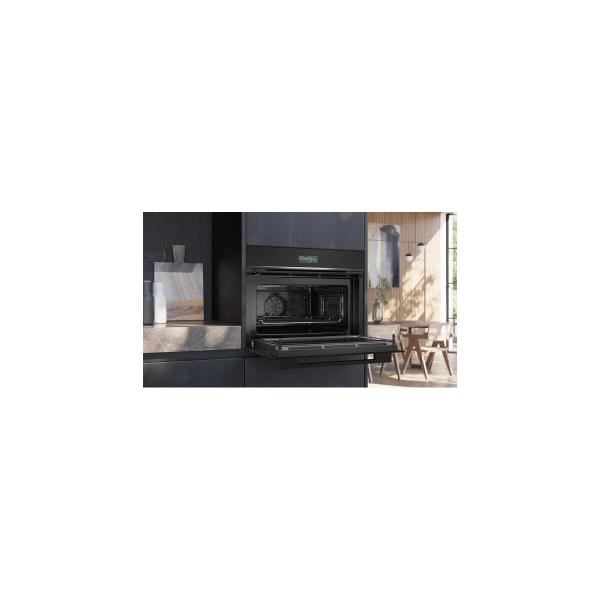 Siemens CM724G1B1 iQ700 Einbaukompaktbackofen mit Mikrowellenfunktion, 59,4 cm breit, 900 W, 45 L, Home Connect, Grillfunktion, schwarz