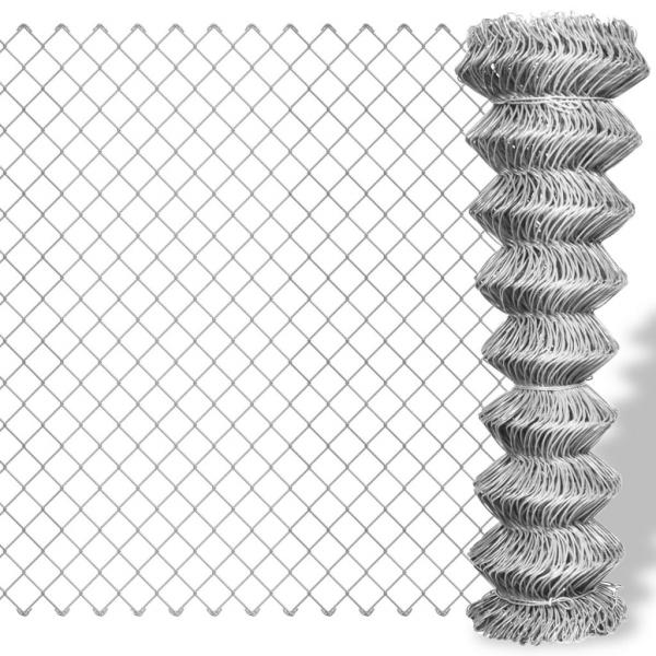 ARDEBO.de - Maschendrahtzaun Verzinkter Stahl 15x0,8 m Silbern