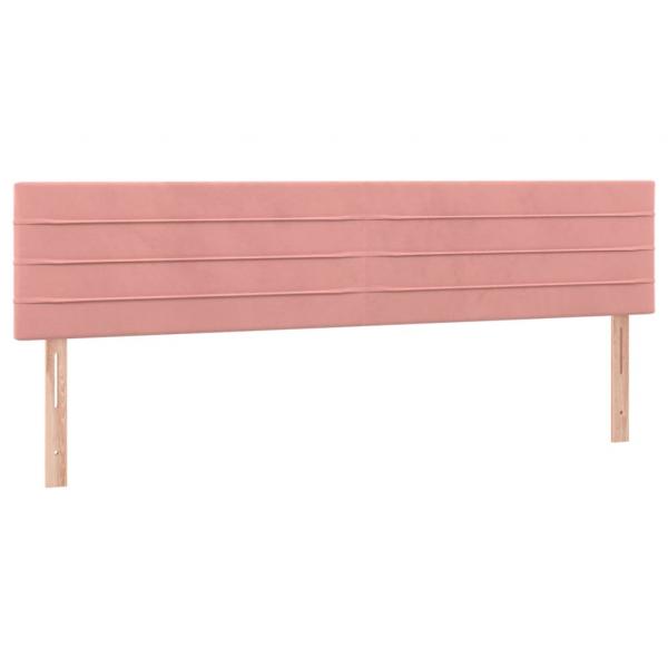 Kopfteile 2 Stk. Rosa 90x5x78/88 cm Samt