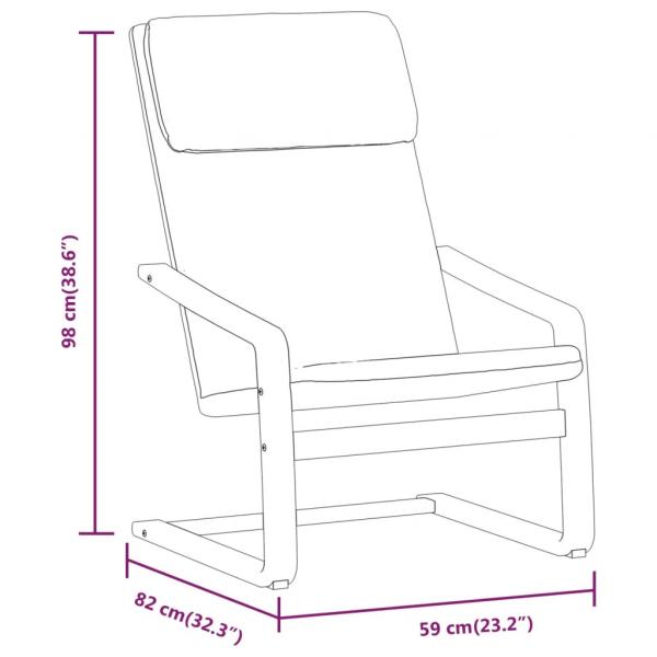 Relaxsessel mit Hocker Creme Stoff