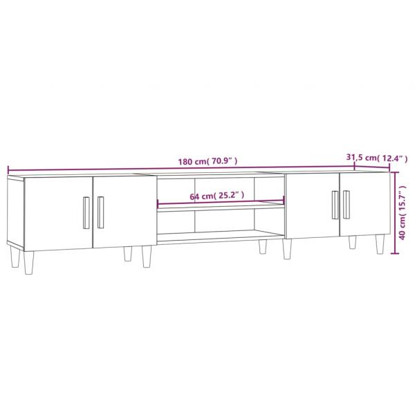 TV-Schrank Räuchereiche 180x31,5x40 cm Holzwerkstoff