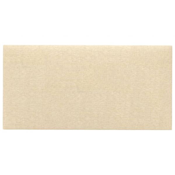 Wandpaneele 12 Stk. Creme 30x15 cm Stoff 0,54 m²