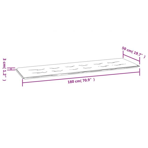 Gartenbank-Auflage Grün 180x50x3 cm Oxford-Gewebe