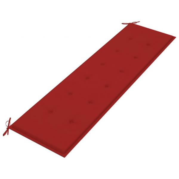 Gartenbank-Auflage Rot 180x50x3 cm Oxford-Gewebe