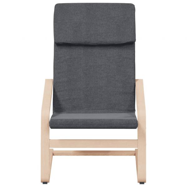 Relaxsessel mit Hocker Dunkelgrau Stoff