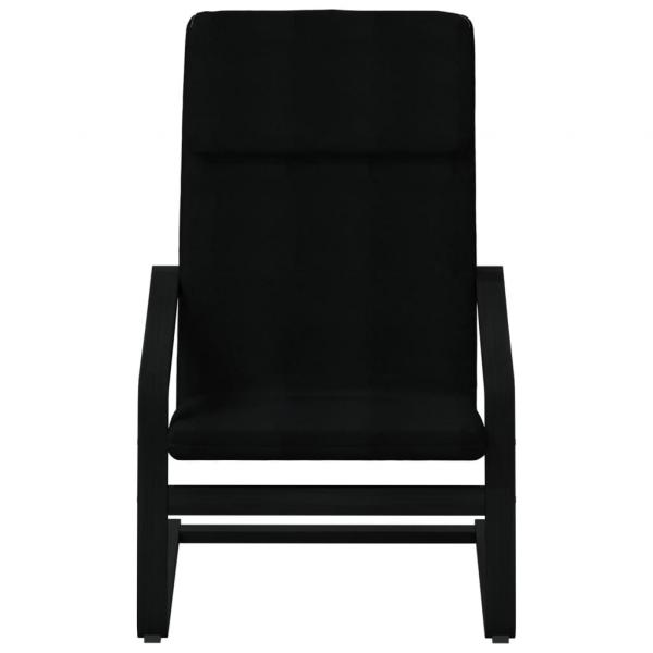 Relaxsessel mit Hocker Schwarz Stoff