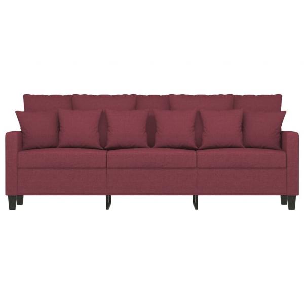 3-Sitzer-Sofa Weinrot 180 cm Stoff