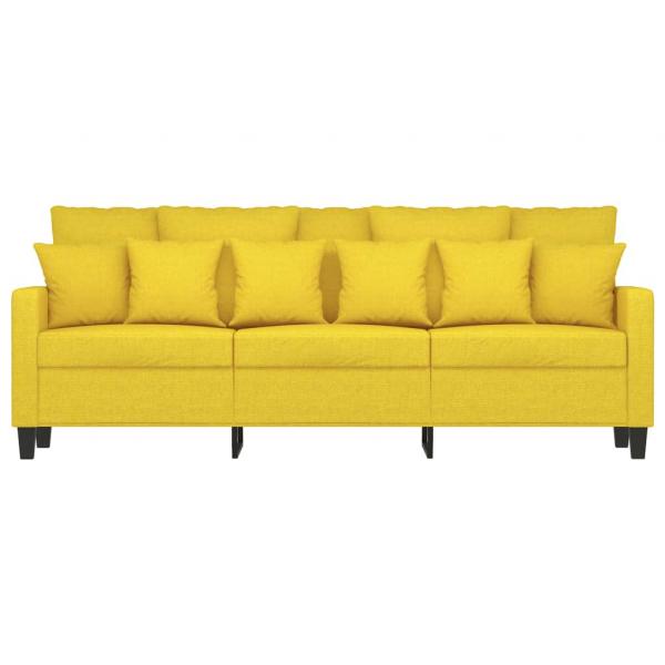 3-Sitzer-Sofa Hellgelb 180 cm Stoff