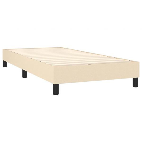 Boxspringbett mit Matratze & LED Creme 90x190 cm Stoff