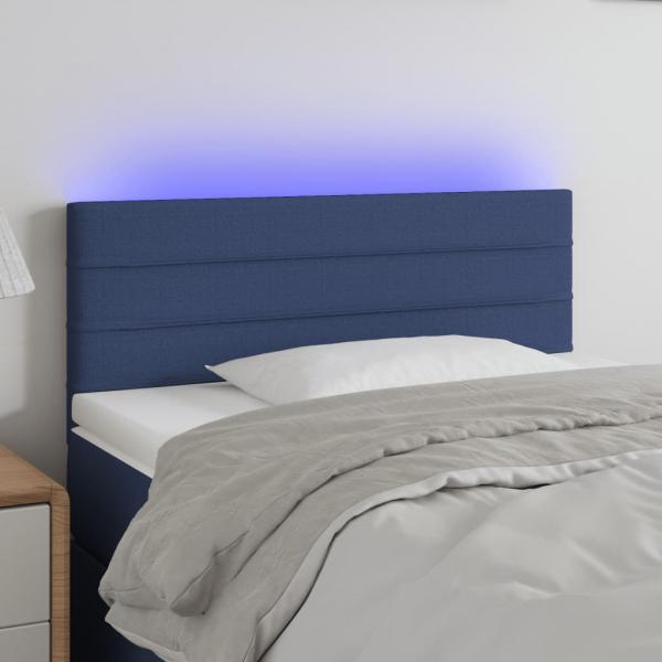 ARDEBO.de - LED Kopfteil Blau 90x5x78/88 cm Stoff