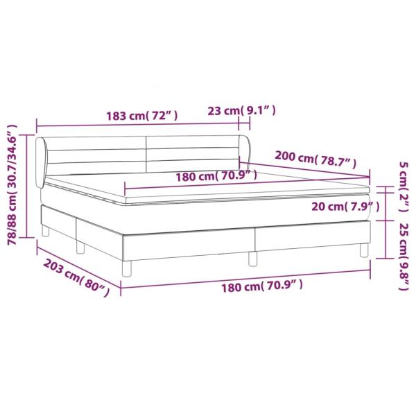 Boxspringbett mit Matratze Dunkelgrün 180x200 cm Samt