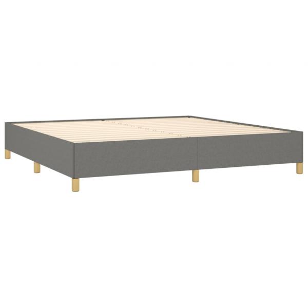 Boxspringbett mit Matratze Dunkelgrau 200x200 cm Stoff