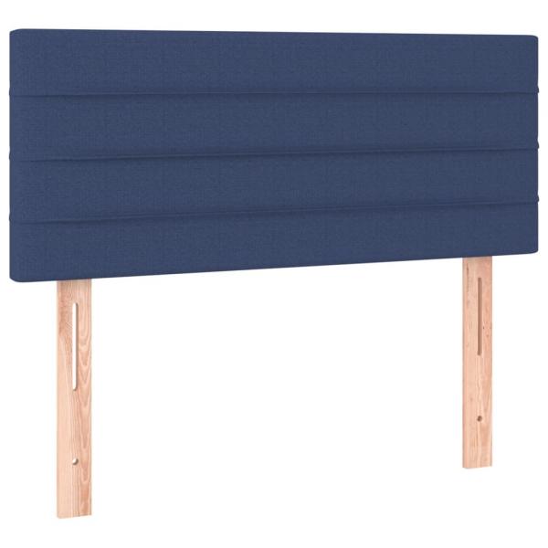 Boxspringbett mit Matratze & LED Blau 90x190 cm Stoff