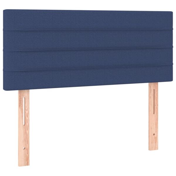 Boxspringbett mit Matratze & LED Blau 90x200 cm Stoff