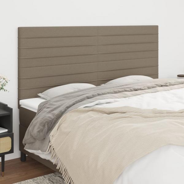 ARDEBO.de - Kopfteile 4 Stk. Taupe 90x5x78/88 cm Stoff