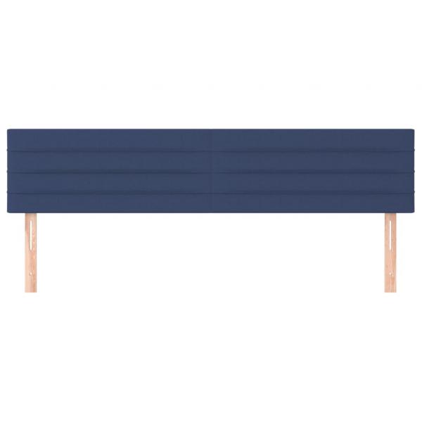 Kopfteile 2 Stk. Blau 100x5x78/88 cm Stoff