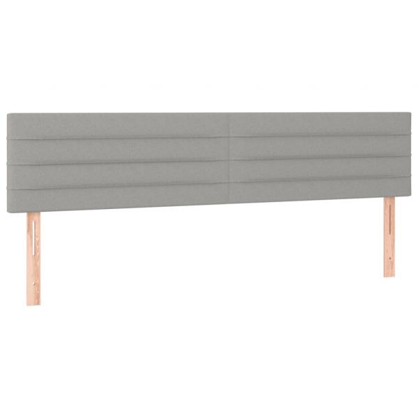 Boxspringbett mit Matratze Hellgrau 180x200 cm Stoff