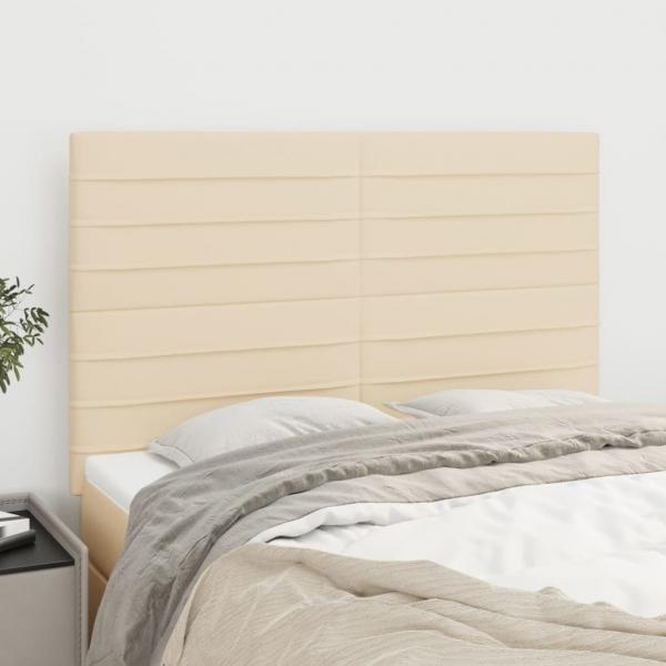 ARDEBO.de - Kopfteile 4 Stk. Creme 72x5x78/88 cm Stoff