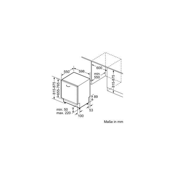 Neff N70 S197TCX00E Vollintegrierter Geschirrspüler, 60 cm breit, 14 Maßgedecke, Home Connect, Startzeitvorwahl, Zeolith-Trocknen, AquaStop