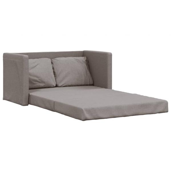 Bodensofa mit Schlaffunktion Taupe 112x174x55 cm Stoff