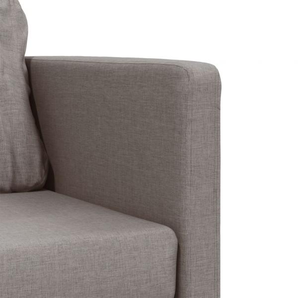 Bodensofa mit Schlaffunktion Taupe 112x174x55 cm Stoff