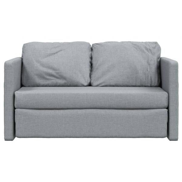 Bodensofa mit Schlaffunktion Hellgrau 112x174x55 cm Stoff